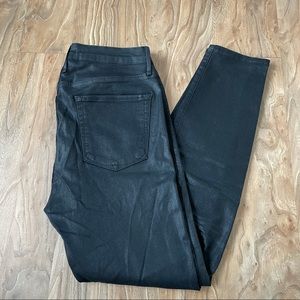 Good American Good Legs Black Faux Leather Jeans